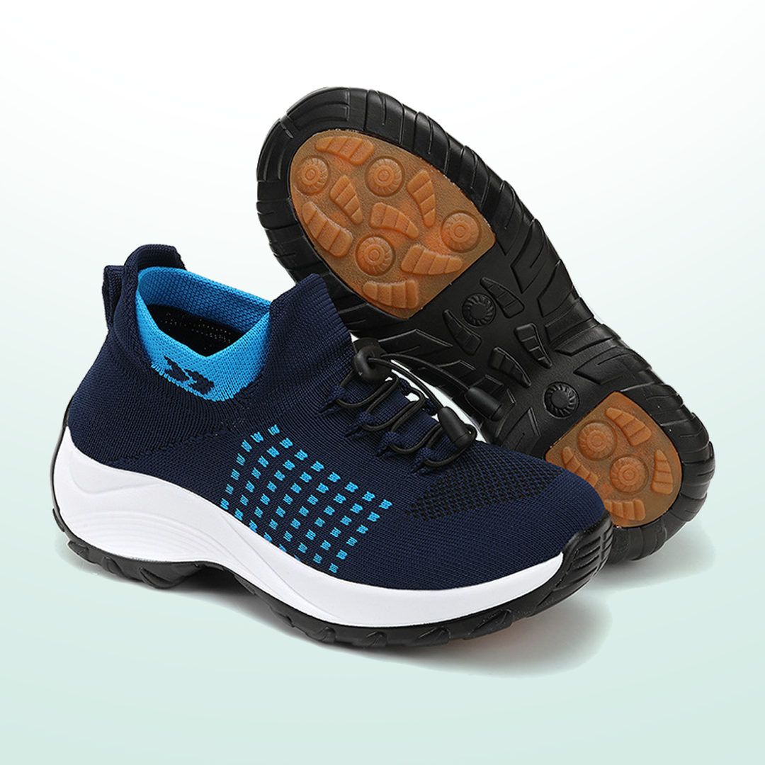 Ambulo Orthopädische Schuhe Strickstoff - Blau Marineblau - By Qivii