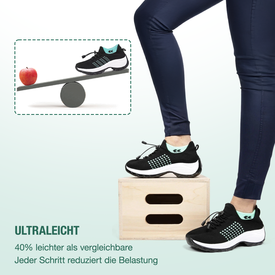 Ambulo Orthopädische Schuhe Strickstoff - Grün Schwarz - By Qivii