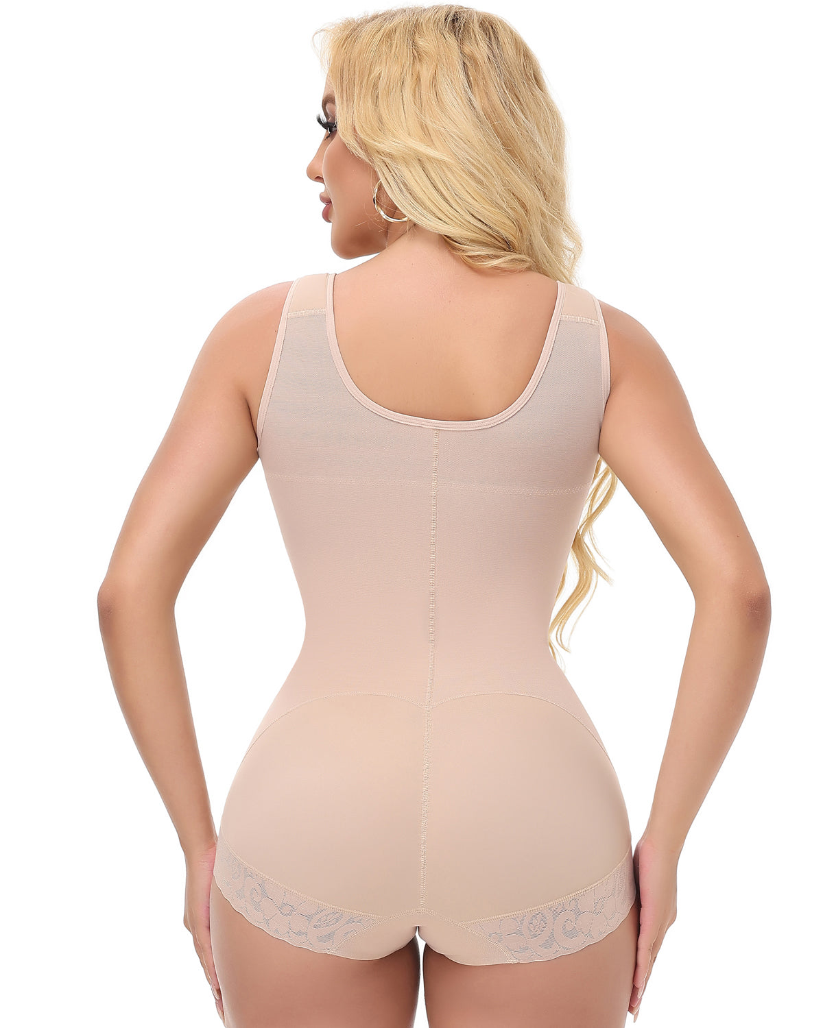 Shapshe® Fajas Colombianas Lace Cups Front Zipper Body Shaper