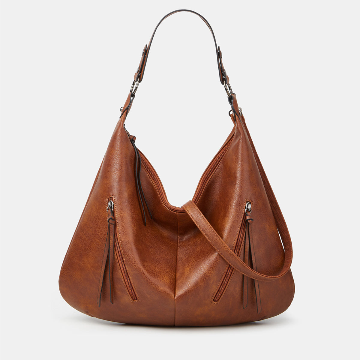 Ounamei Vegan Leather Hobo Shoulder Bag for Women | Large Capacity Purse with Matching Wallet & Card Holder | Shoulder & Crossbody Carry