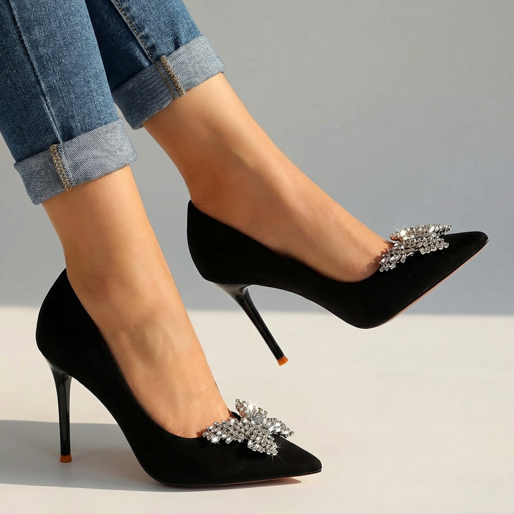 Patricia Crystal Bow Pumps