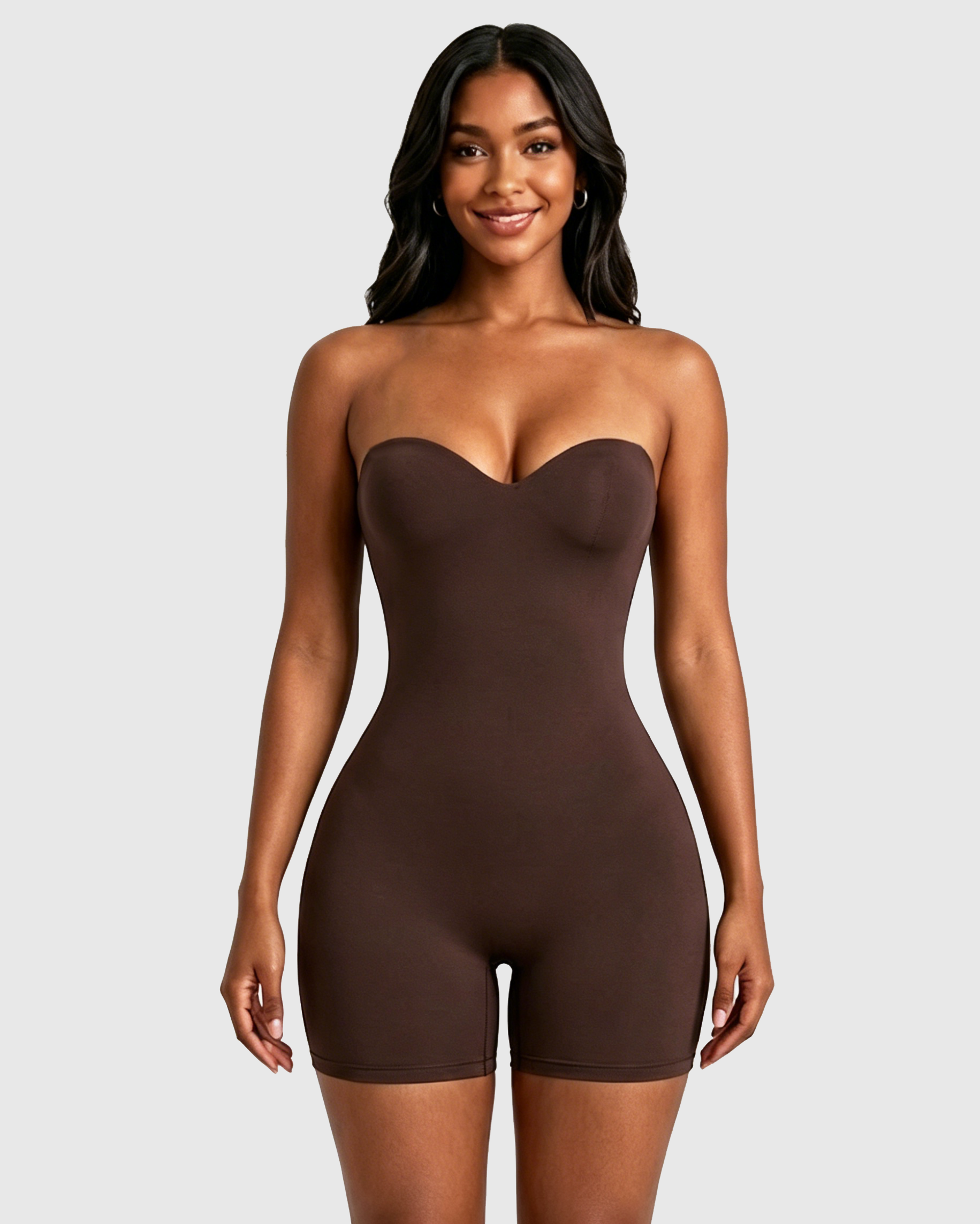 Convertible Strapless Halter Hourglass Sculpt Playsuit - By Qivii