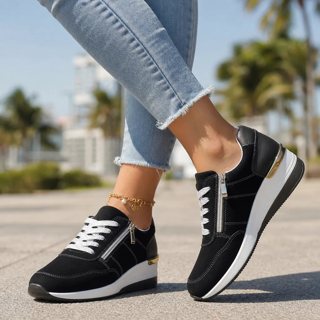 Petra Wedge Zip Sneakers