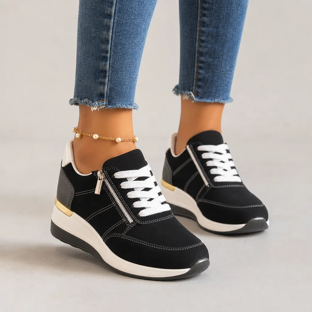 Petra Wedge Zip Sneakers