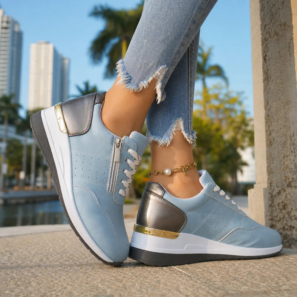Petra Wedge Zip Sneakers