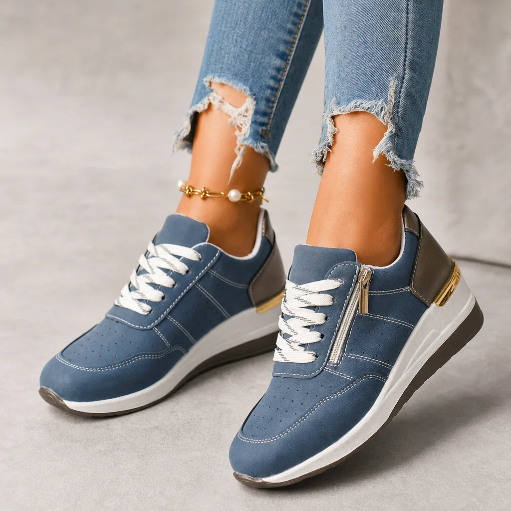 Petra Wedge Zip Sneakers