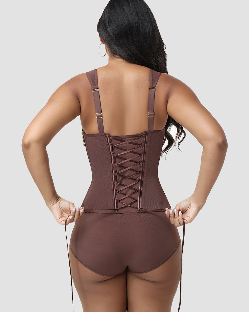 Shapshe® Full Bust Back Lace-Up Corset Top