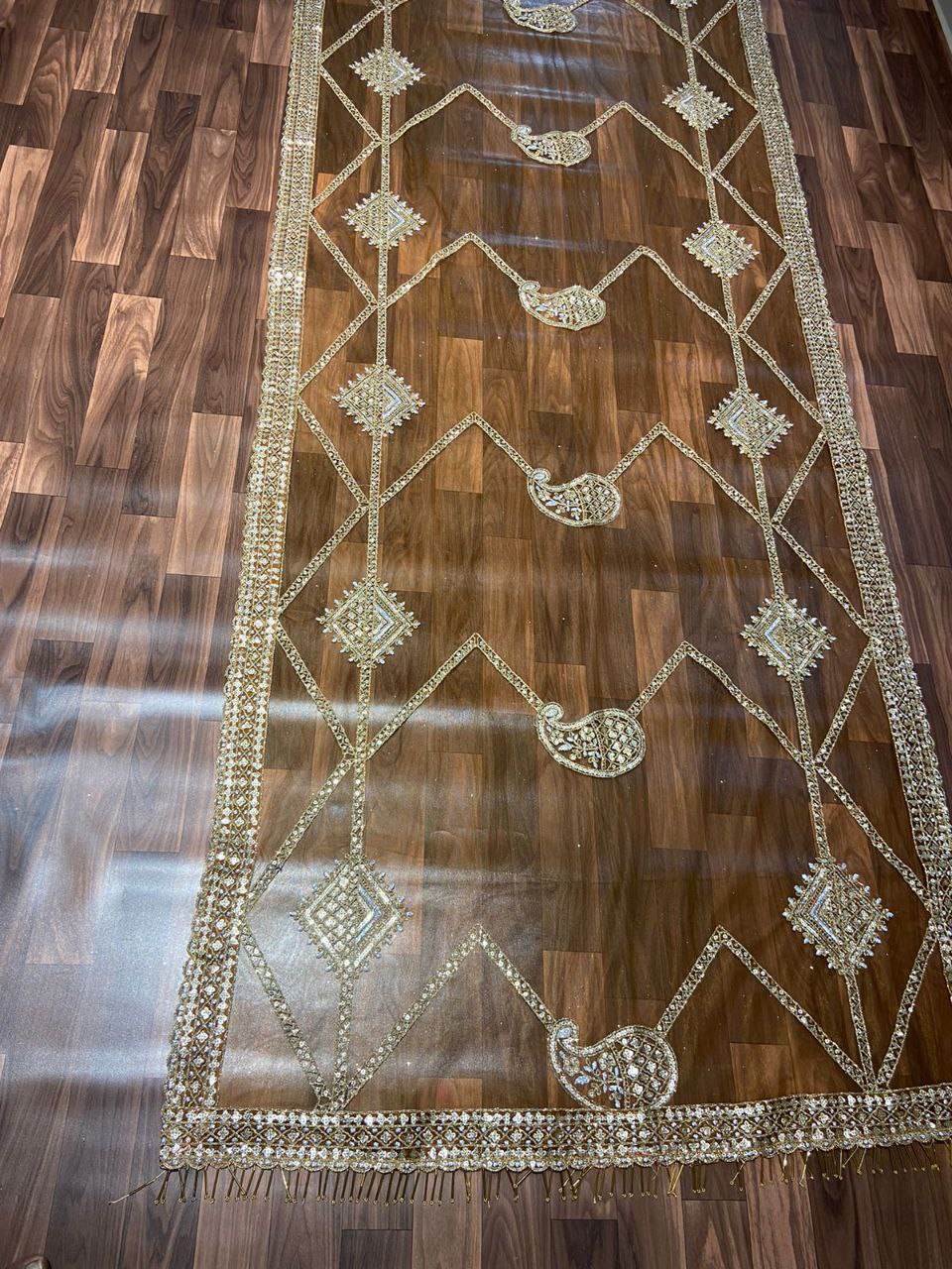 Brown Premiums Heavy Malai Silk Embellished With Beautiful Coding ,Zari And Sequins Work | Ready To Wear - qivii