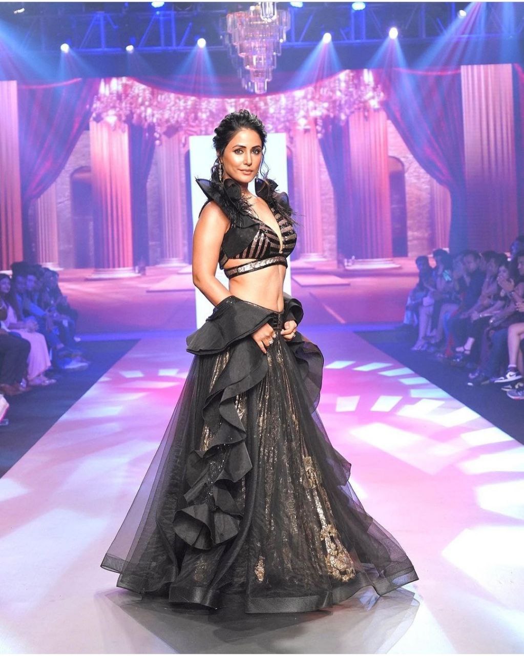 Black Premium Malai Satin Embellished With Heavy Sequins Work , Embroidery Work Lehenga Choli - Inspired | Ready To Wear - qivii