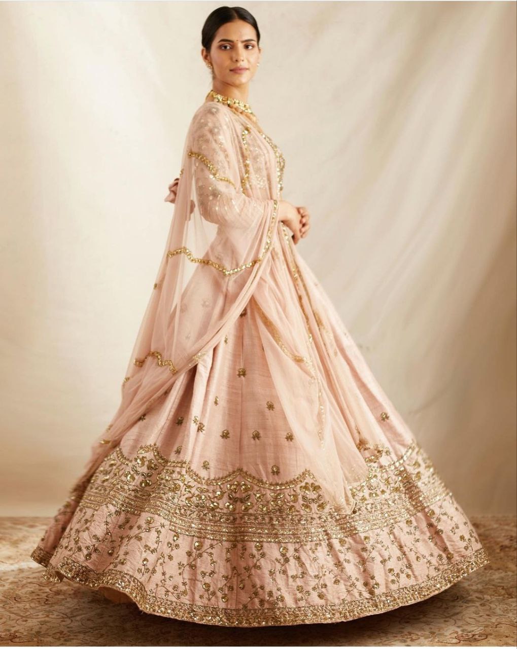 Pink Color Premium Poly Slub Silk Embellished With Beautiful Embroidery,Sequins And Zari Work Lehenga Choli - Inspired | Ready To Wear - qivii