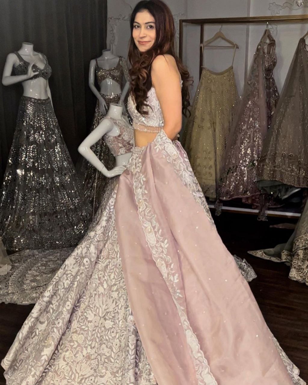 White Premiums Silk Georgette Embellished With Beautiful Whiscose Thread Work And Sequins Work | Ready To Wear - qivii