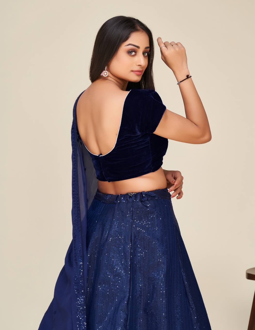 Two tone tapeta silk lehnga with sequence work - INSPIRED | Ready To Wear - qivii