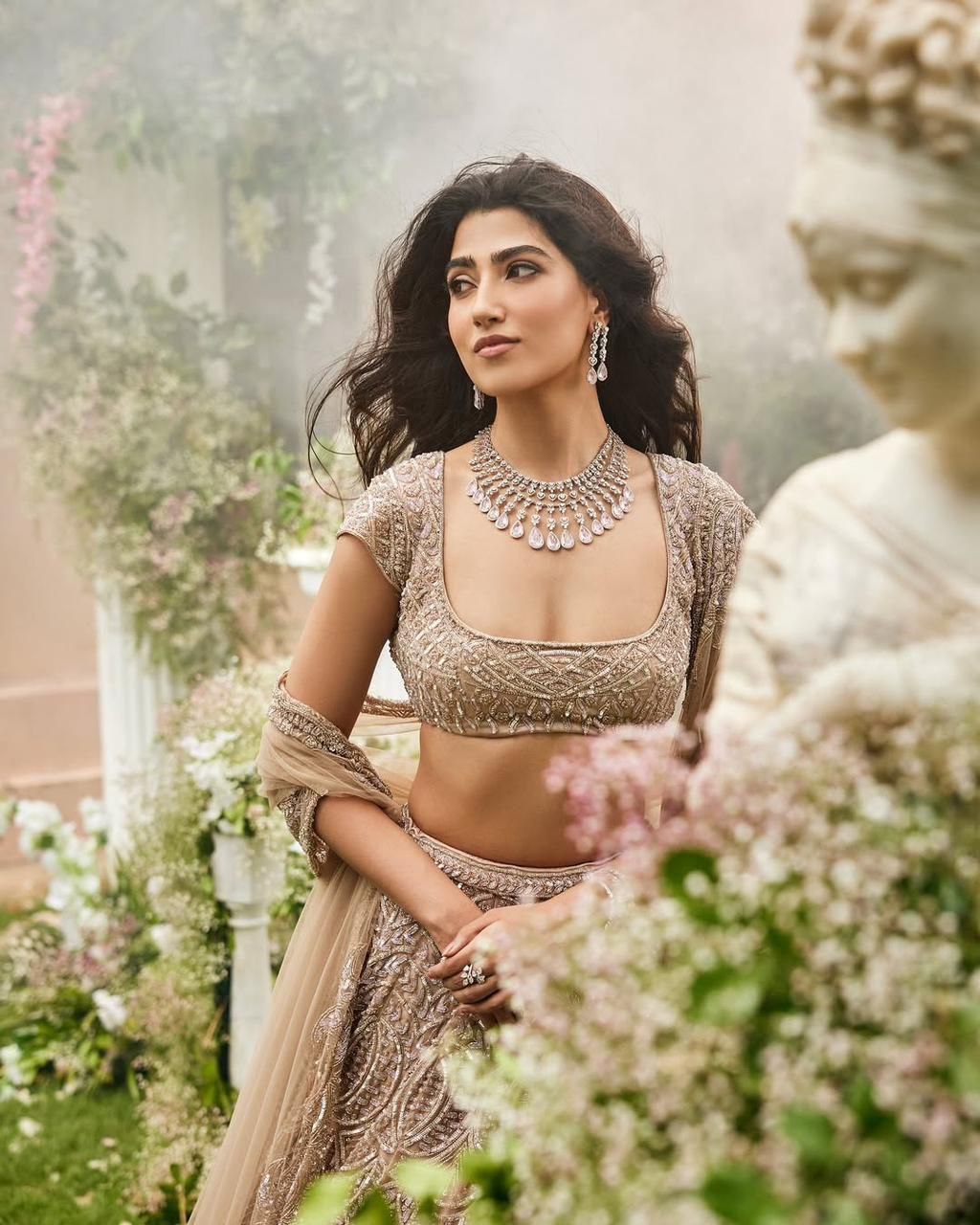 Brown Premium Net Embellished With Beautiful Heavy Sequins Work Lehenga - INSPIRED | Ready To Wear - qivii