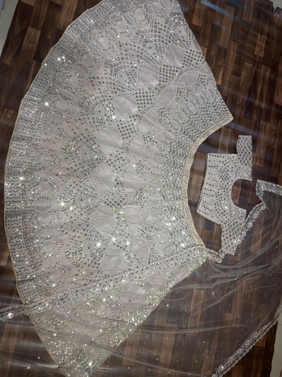 Brown Premium Net Embellished With Beautiful Heavy Sequins Work Lehenga - INSPIRED | Ready To Wear - qivii