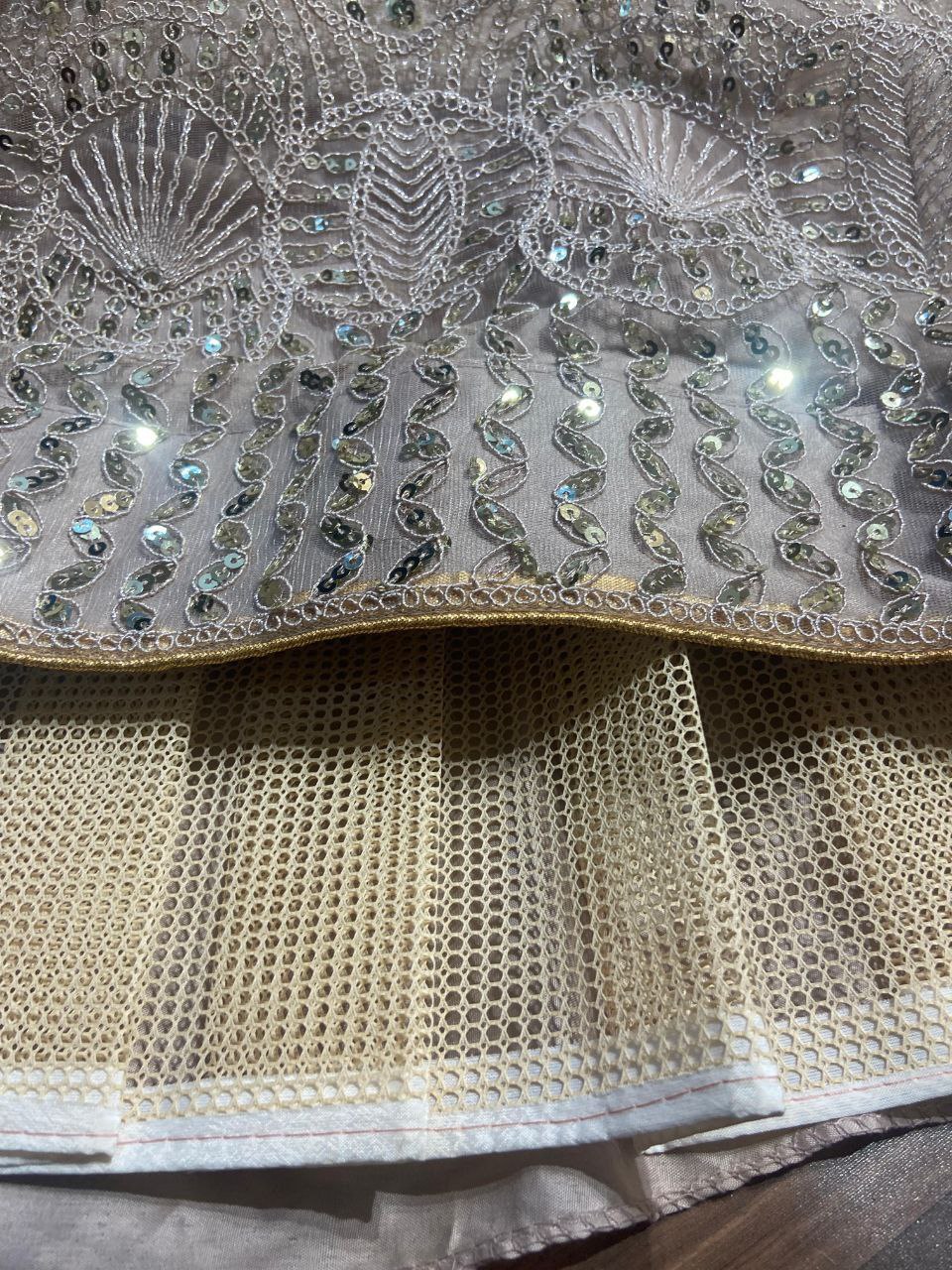 Brown Premium Net Embellished With Beautiful Heavy Sequins Work Lehenga - INSPIRED | Ready To Wear - qivii
