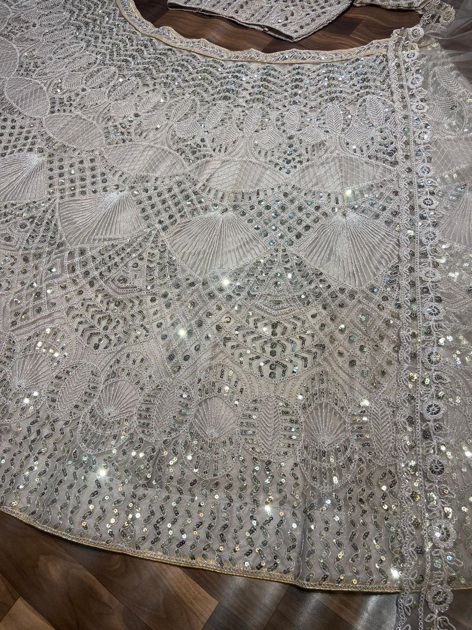 Brown Premium Net Embellished With Beautiful Heavy Sequins Work Lehenga - INSPIRED | Ready To Wear - qivii