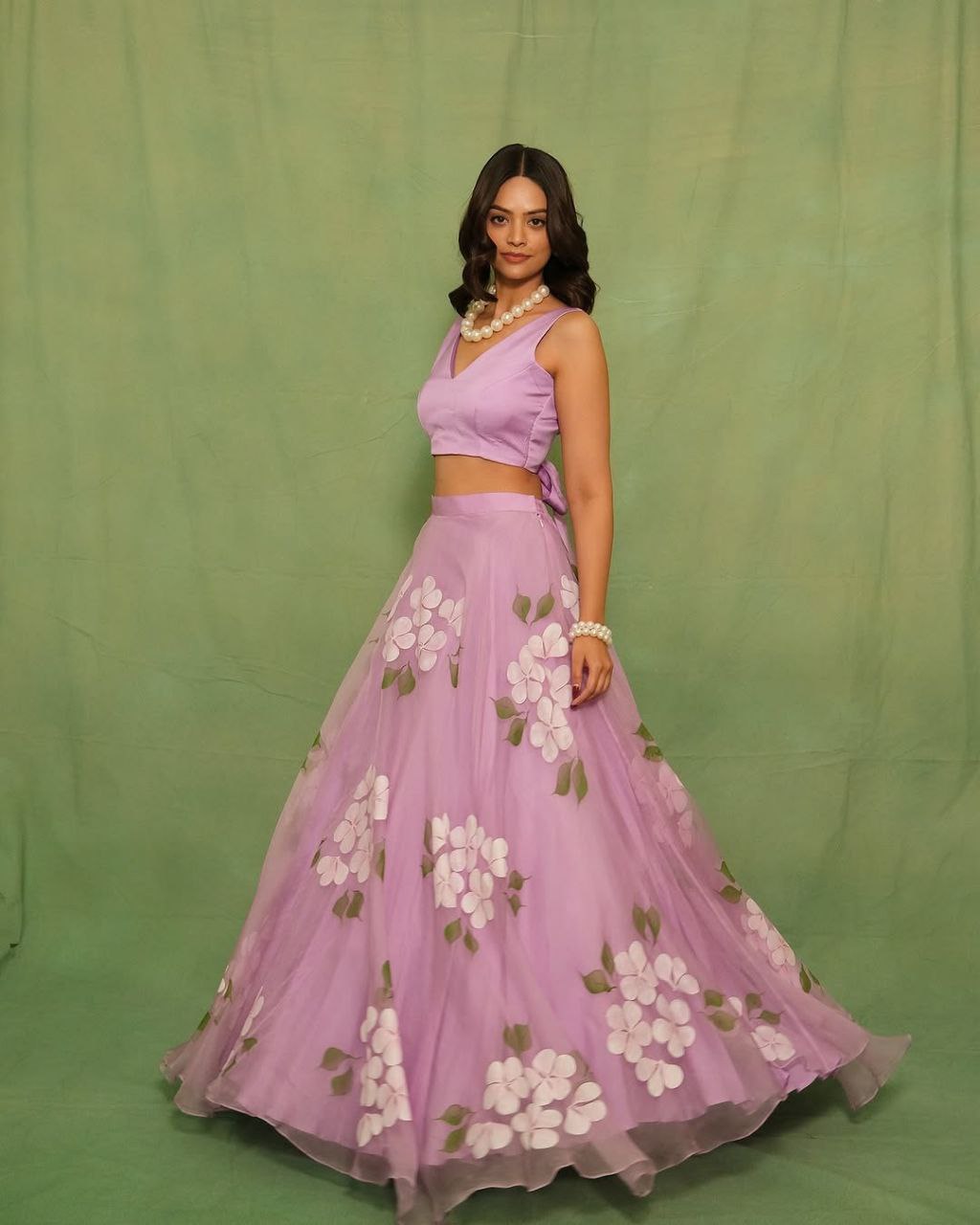 Pink Premium Taby Silk With Beautiful Floral Print With Heavy Cancan Lehenga - INSPIRED | Ready To Wear - qivii