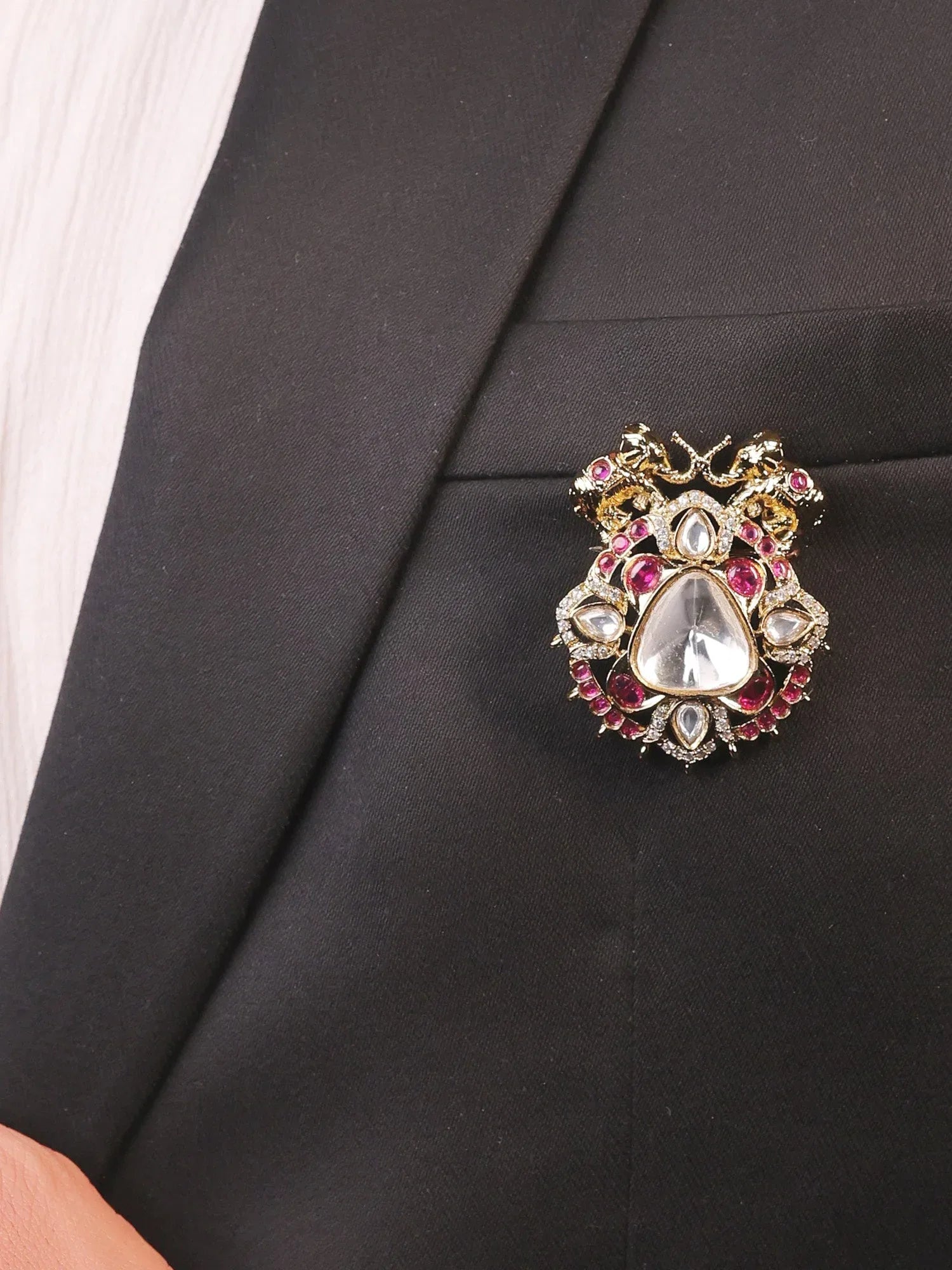 Avi Ruby Men's Brooch