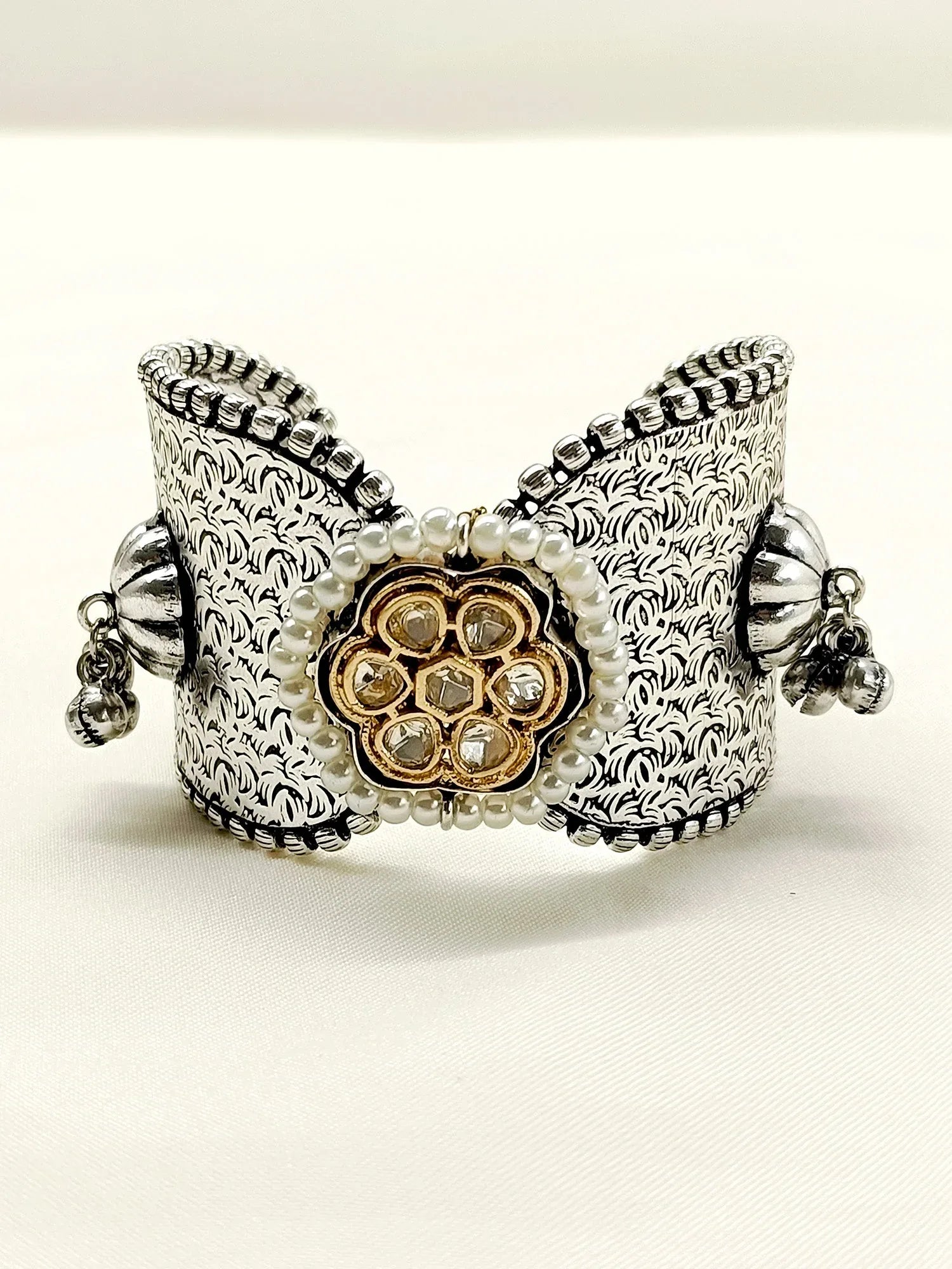 Adelaide White Oxidized Bracelet