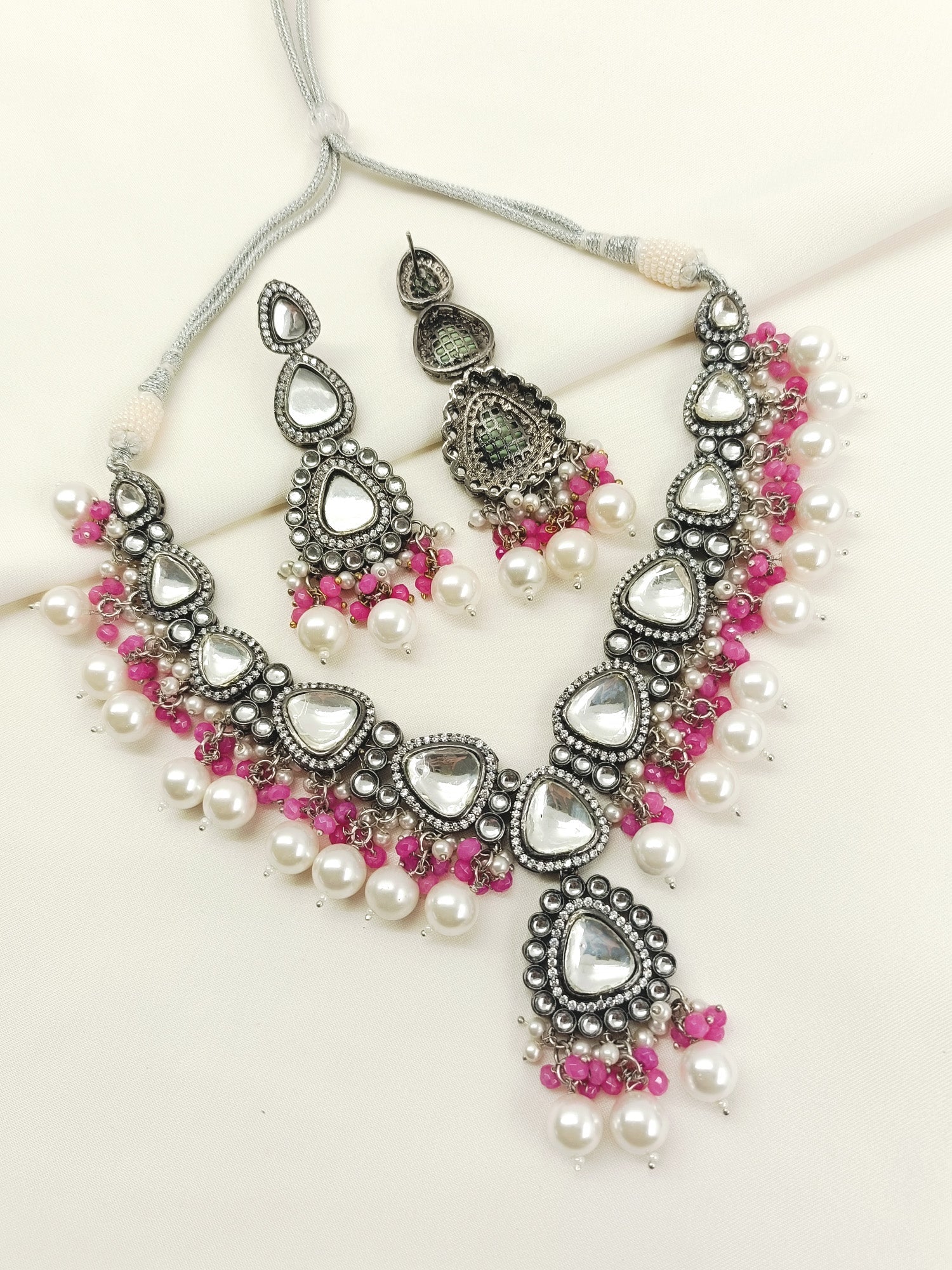 Poornima Pink Kundan Necklace Set