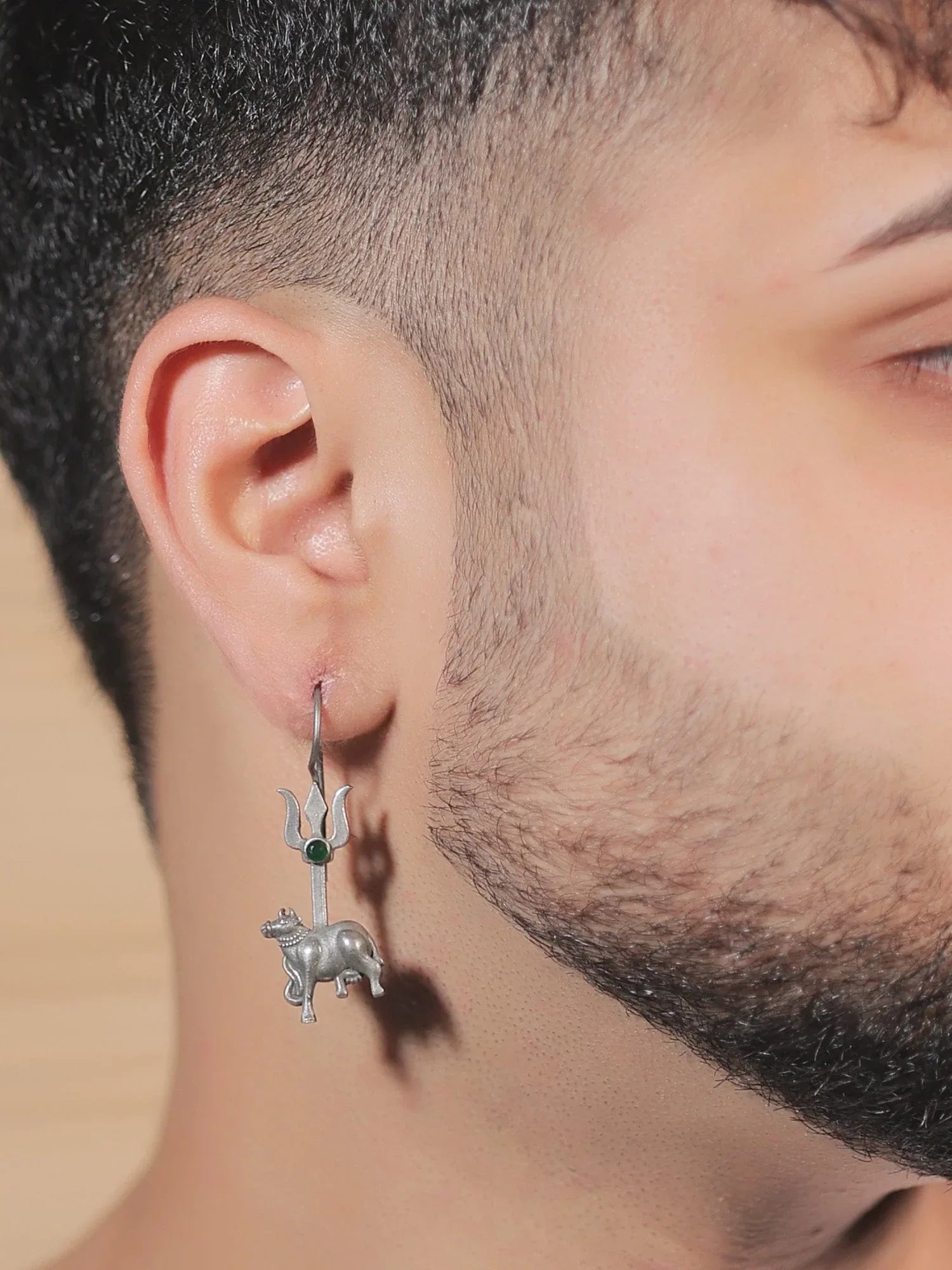 Evanashi Green Oxidized Earring