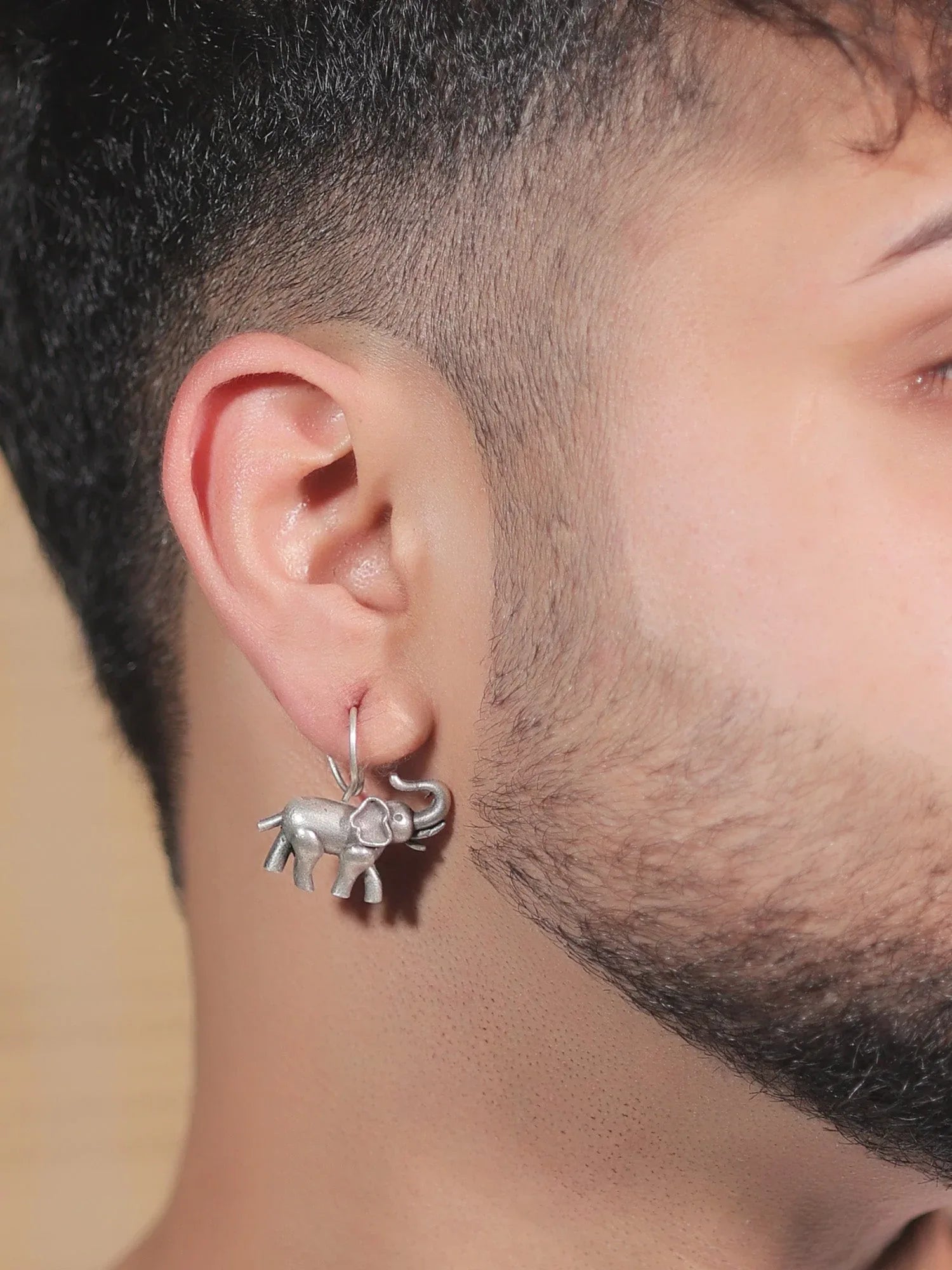 Wricha Plain Oxidized Earring