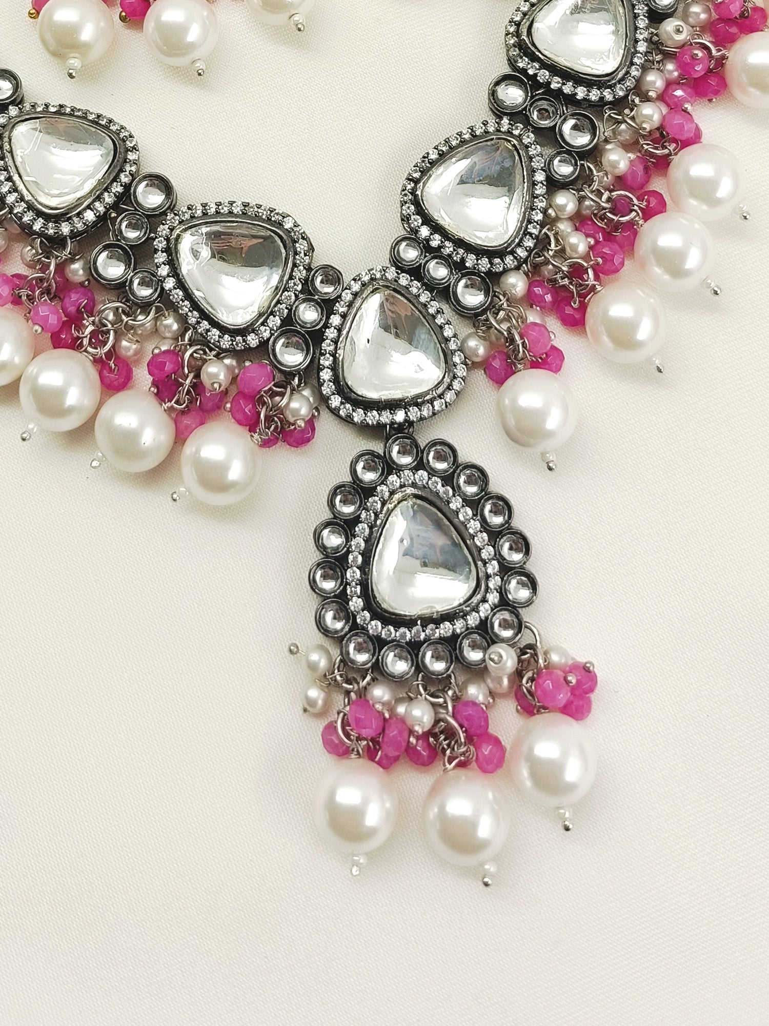 Poornima Pink Kundan Necklace Set