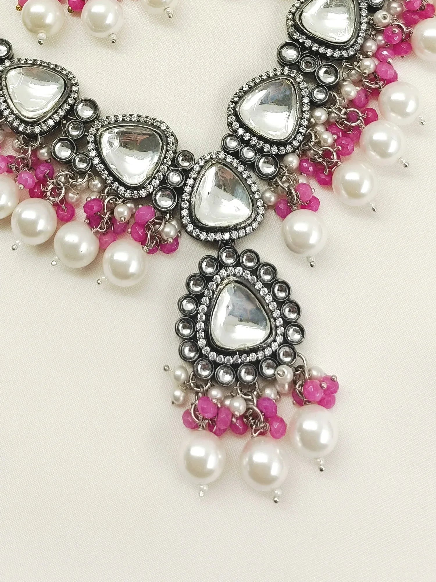 Poornima Pink Kundan Necklace Set