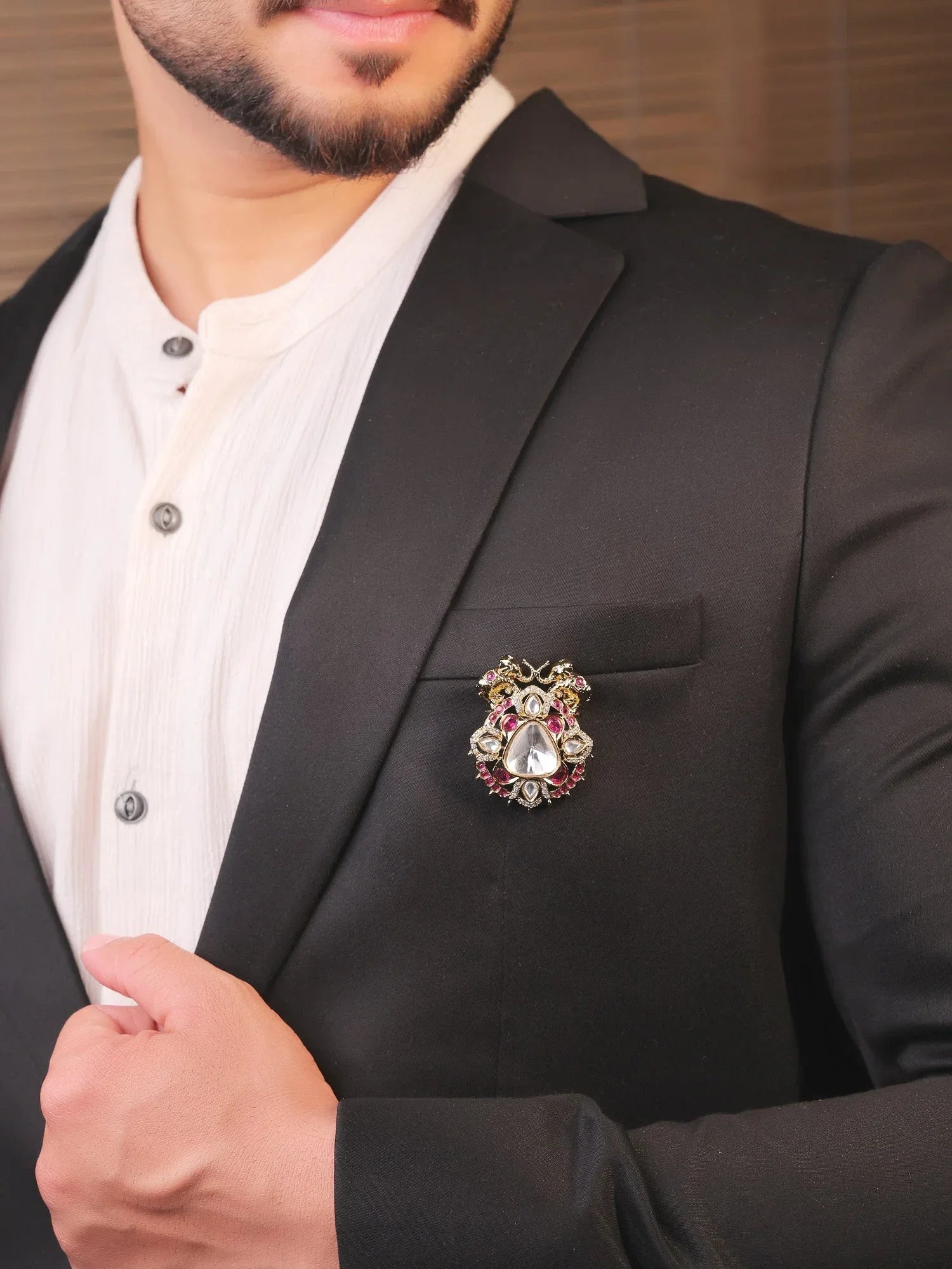 Avi Ruby Men's Brooch