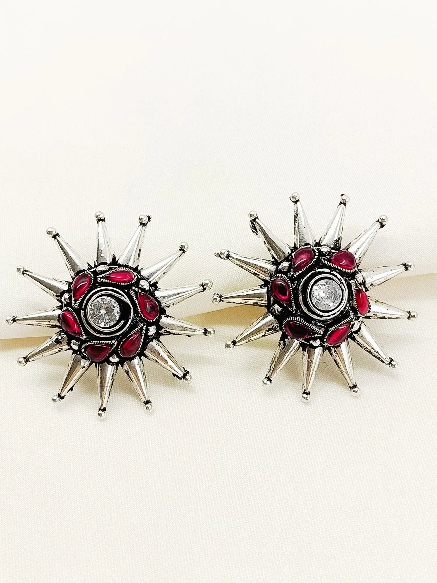 Vidushree Ruby Oxidized Tops