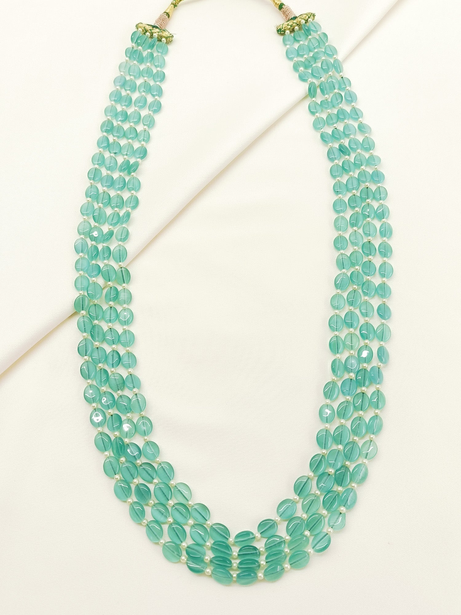 Ridham Mint Green Groom Beads Neckpiece
