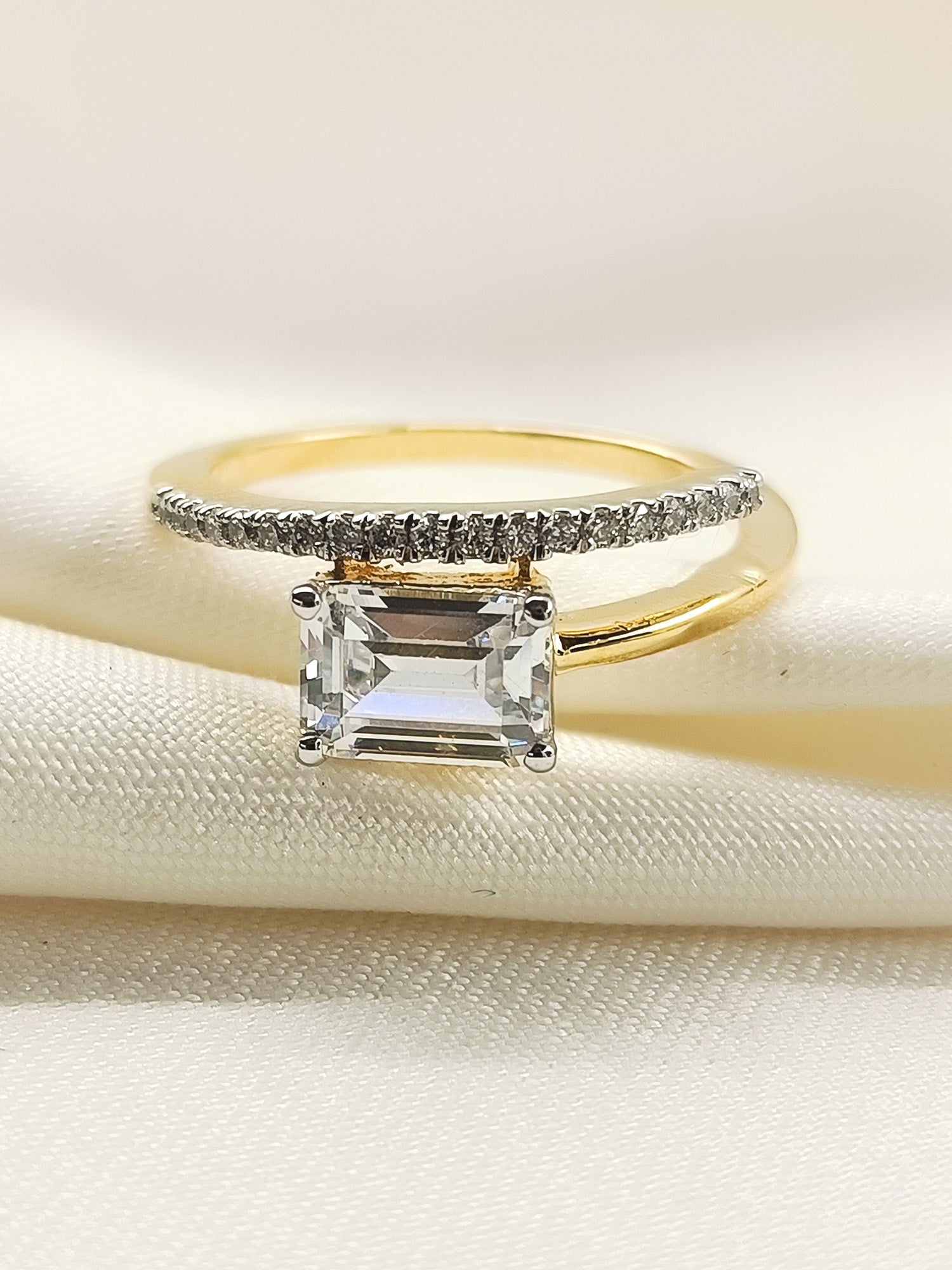 Tulika 92.5 Silver Swarovski Stone Finger Ring