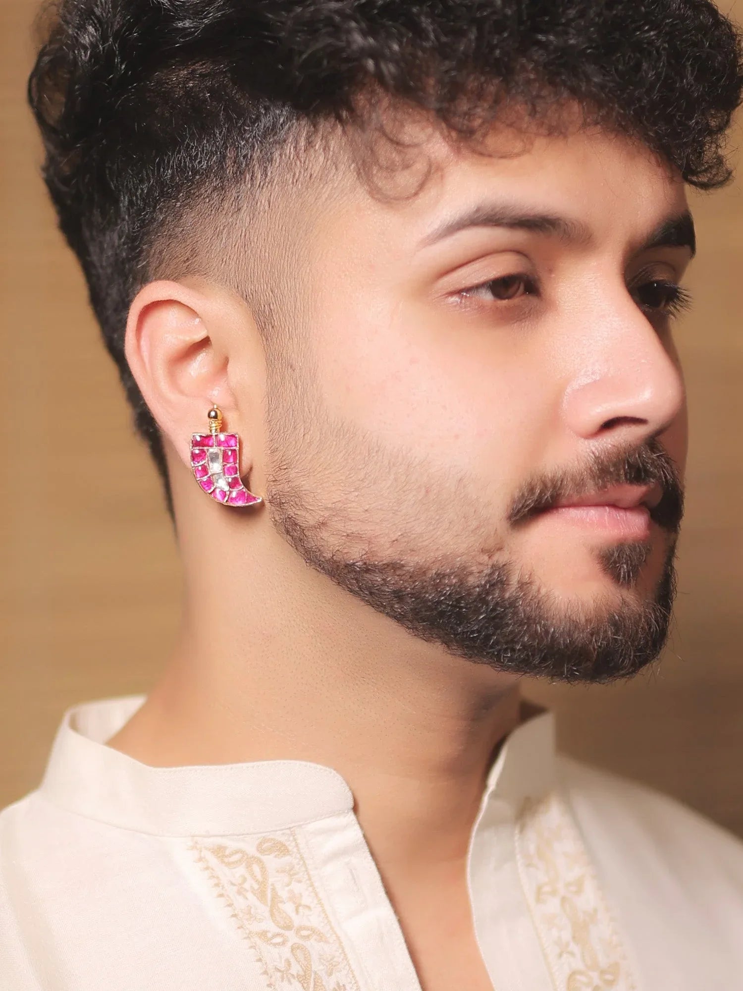 Aaloka Ruby Kundan Earring