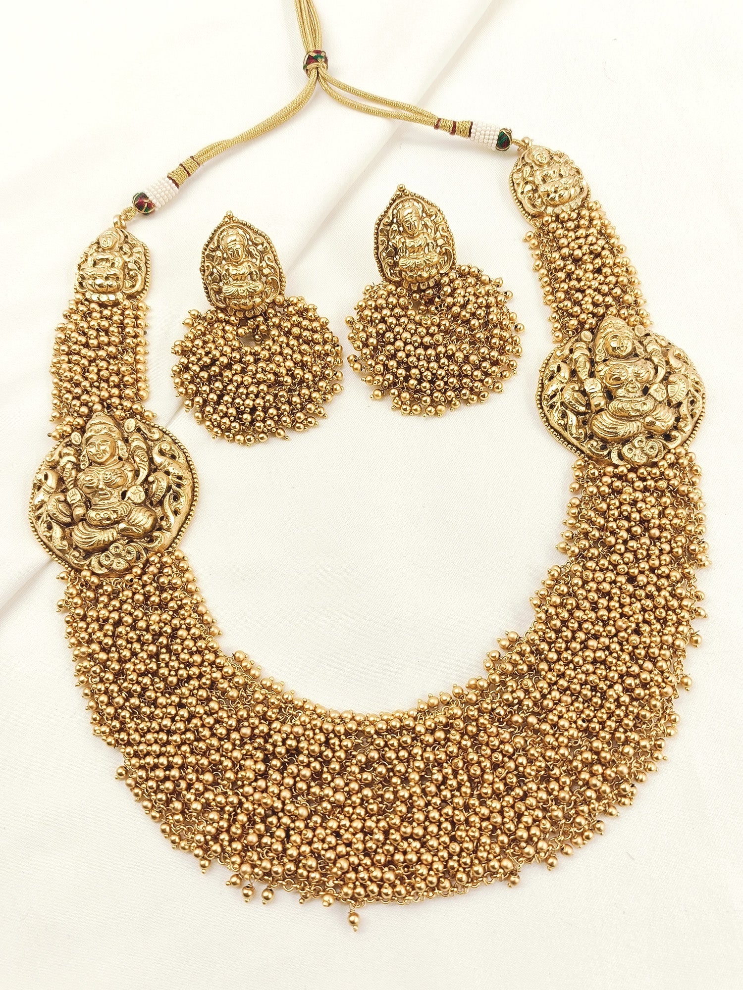 Aneeqa Long Temple Necklace Set