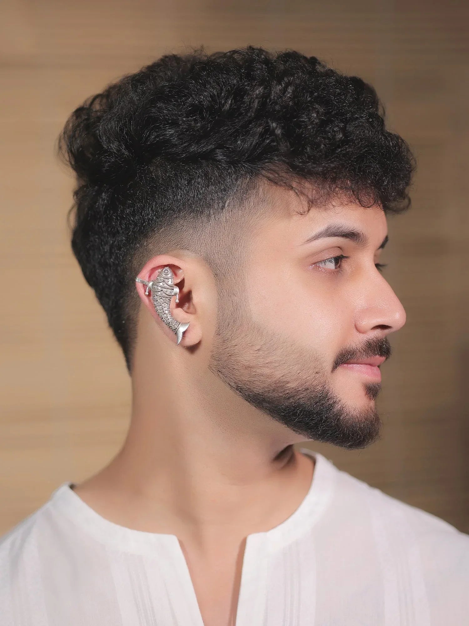 Genelia Plain Oxidized Earcuffs