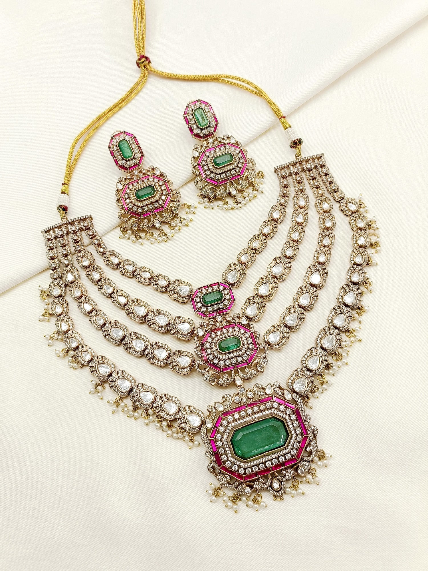 Brakha R&G Kundan Necklace Set