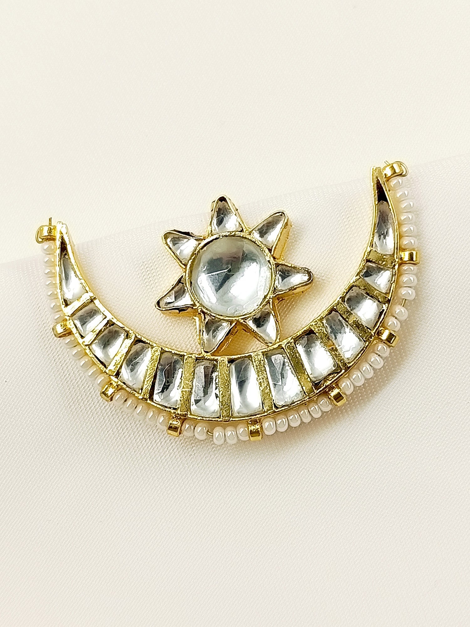 Naziha White Juda Brooch