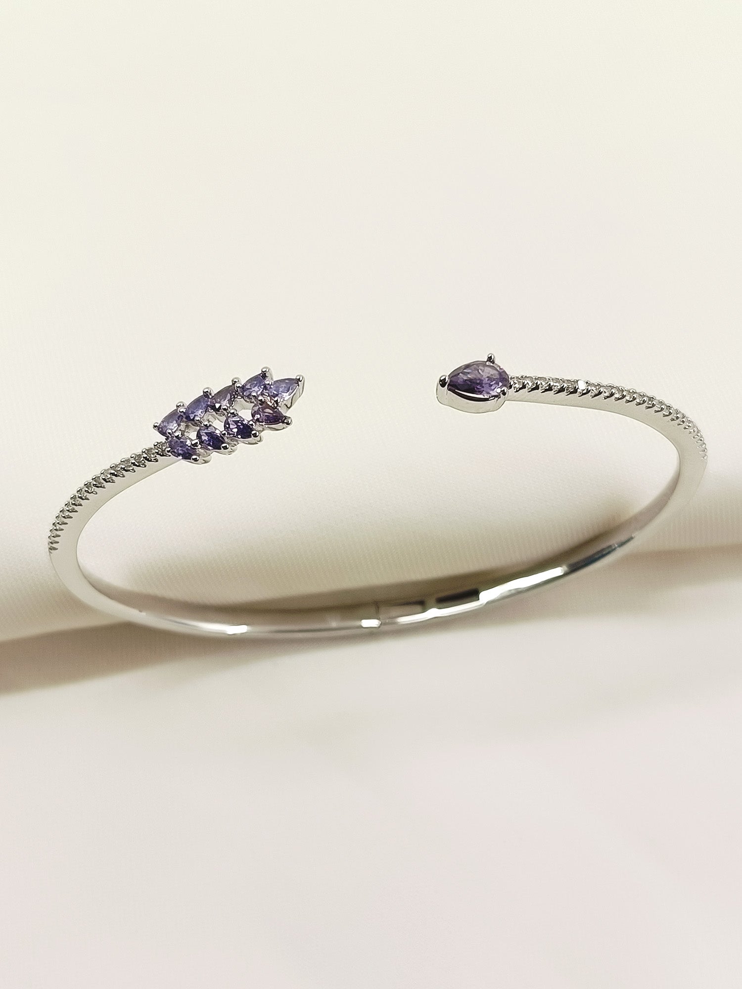 Narayani Purple American Diamond Bracelet