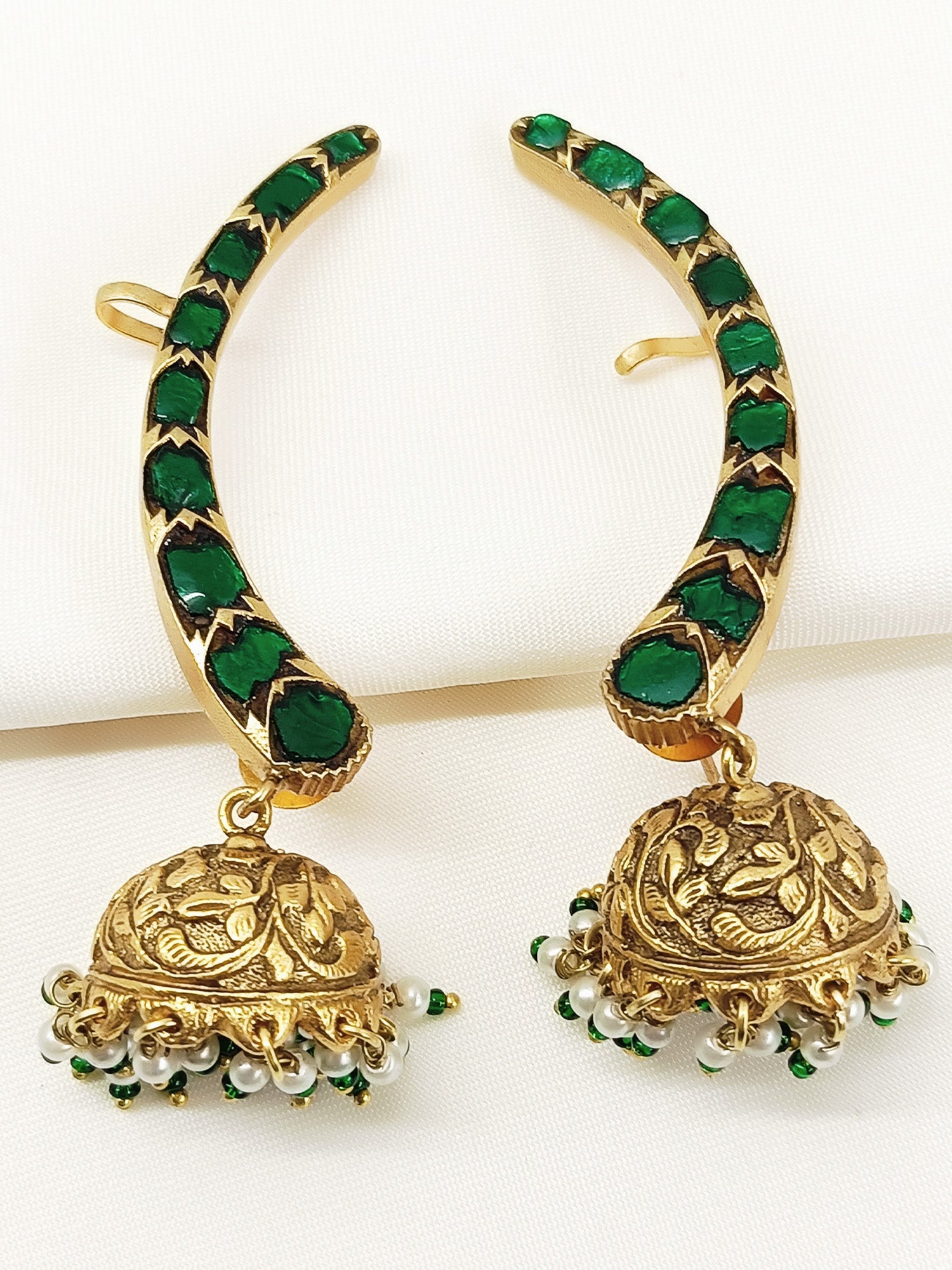 Avneet Green Kundan Jhumki