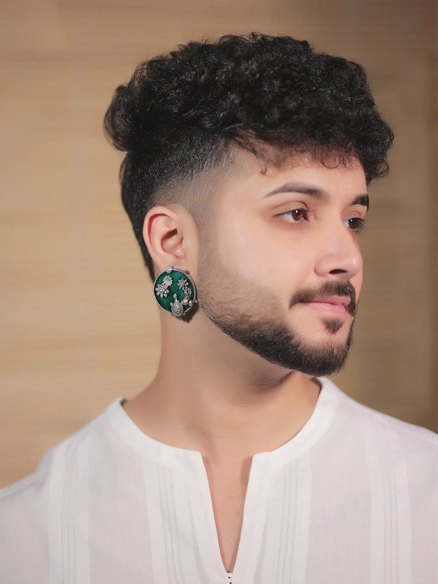Shyamali Green Oxidized Tops