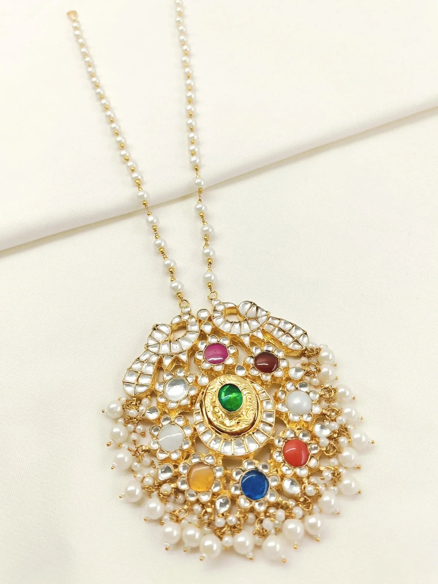 Uddipt Multi Colour Kundan Neckpiece