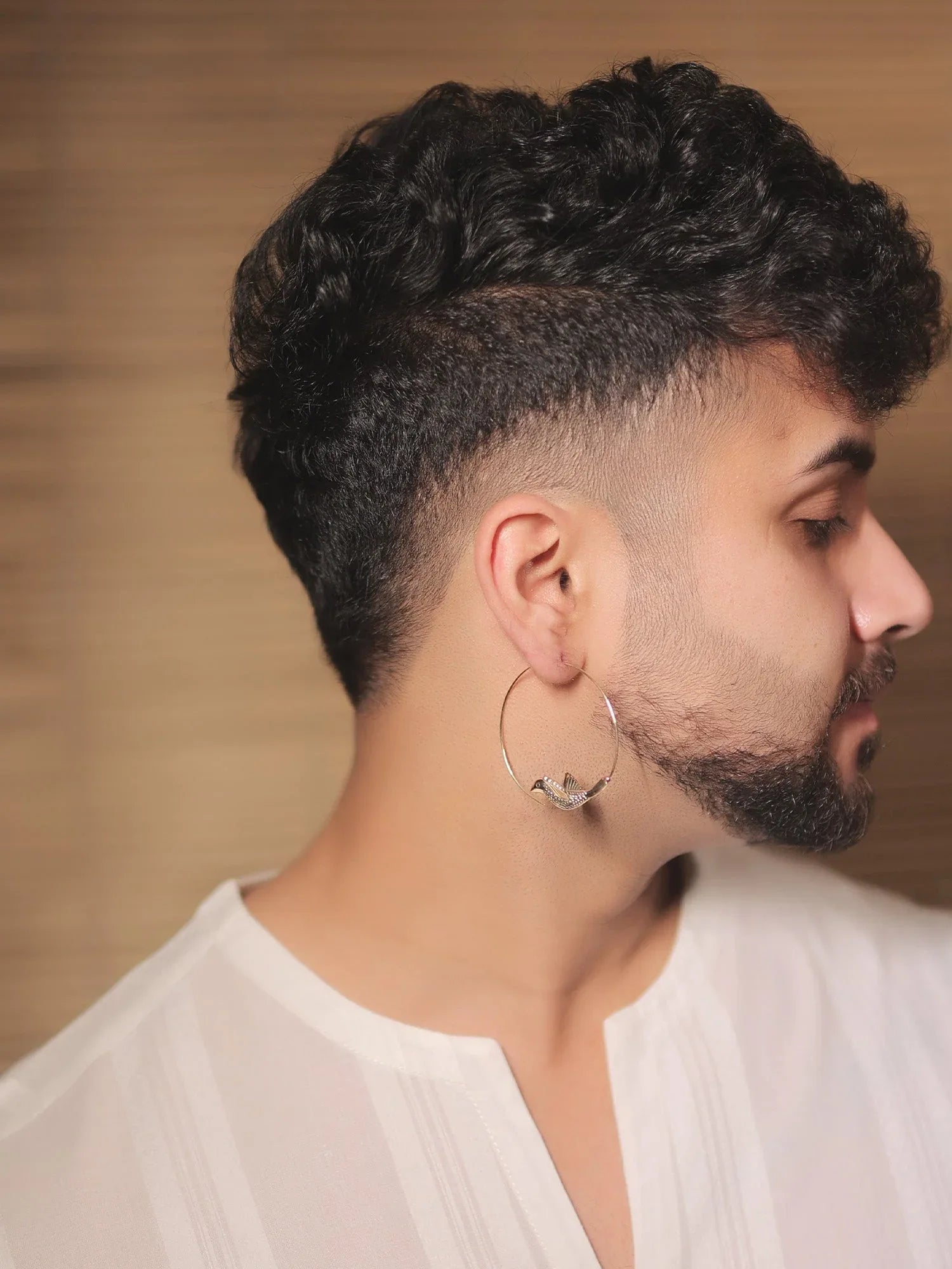 Anugya Golden Western Earrings