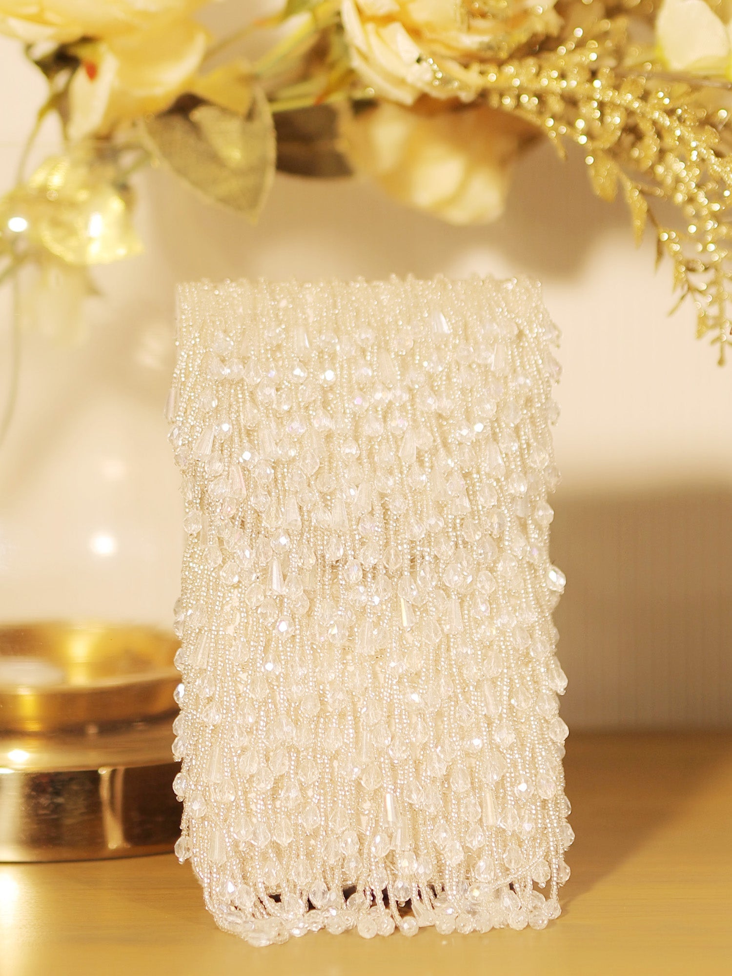 Rosalie Silver Evening Clutch