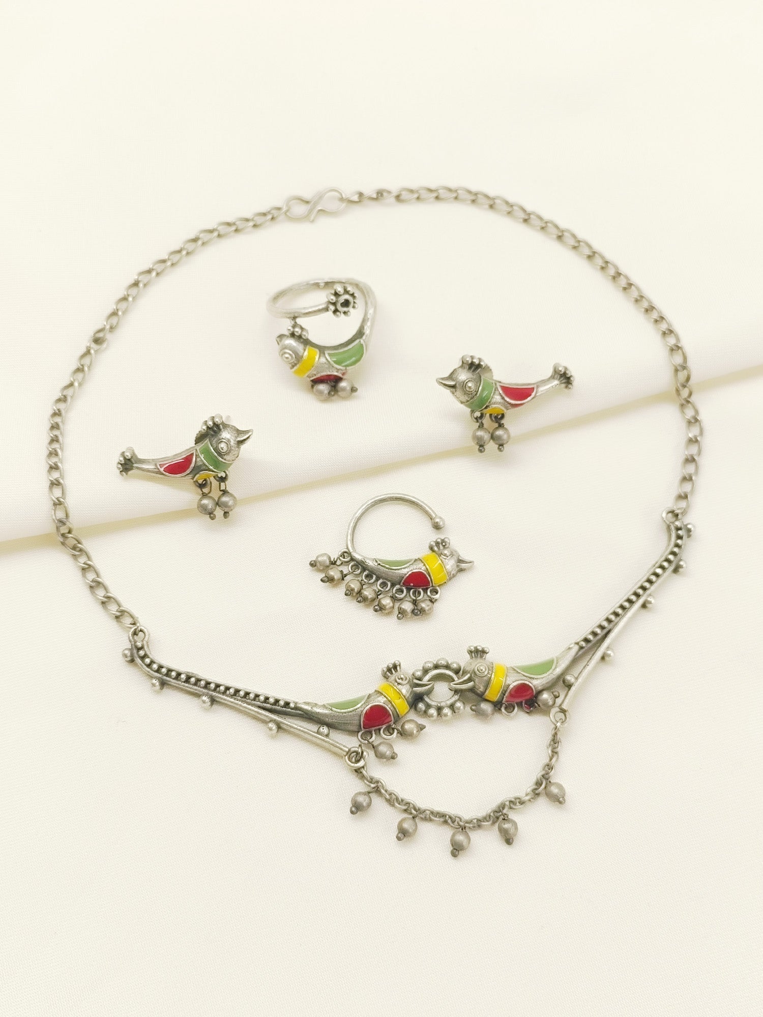 Ritvi Oxidized Combo Set In Multi Colour