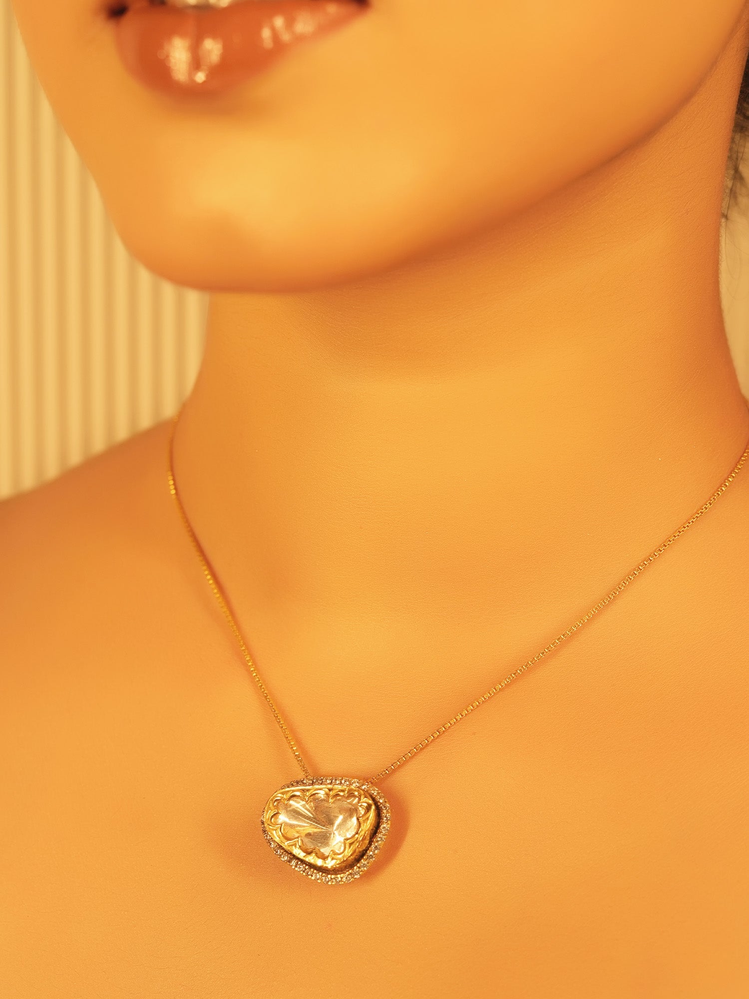 Delja 92.5 Silver Moissonite Pendant Set