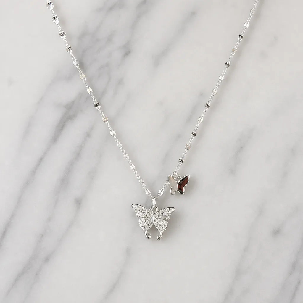 Portia Butterfly Pendant Necklace