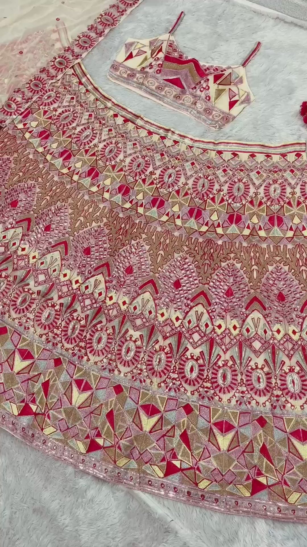 Pink Color Georgette With Sequence work Designer Lehenga Choli | Readyto wear - Inspired