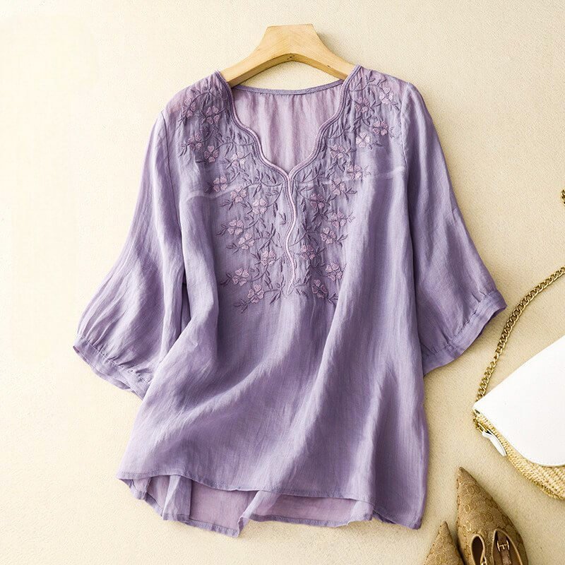 Iris Cotton-Linen Shirt - By Qivii