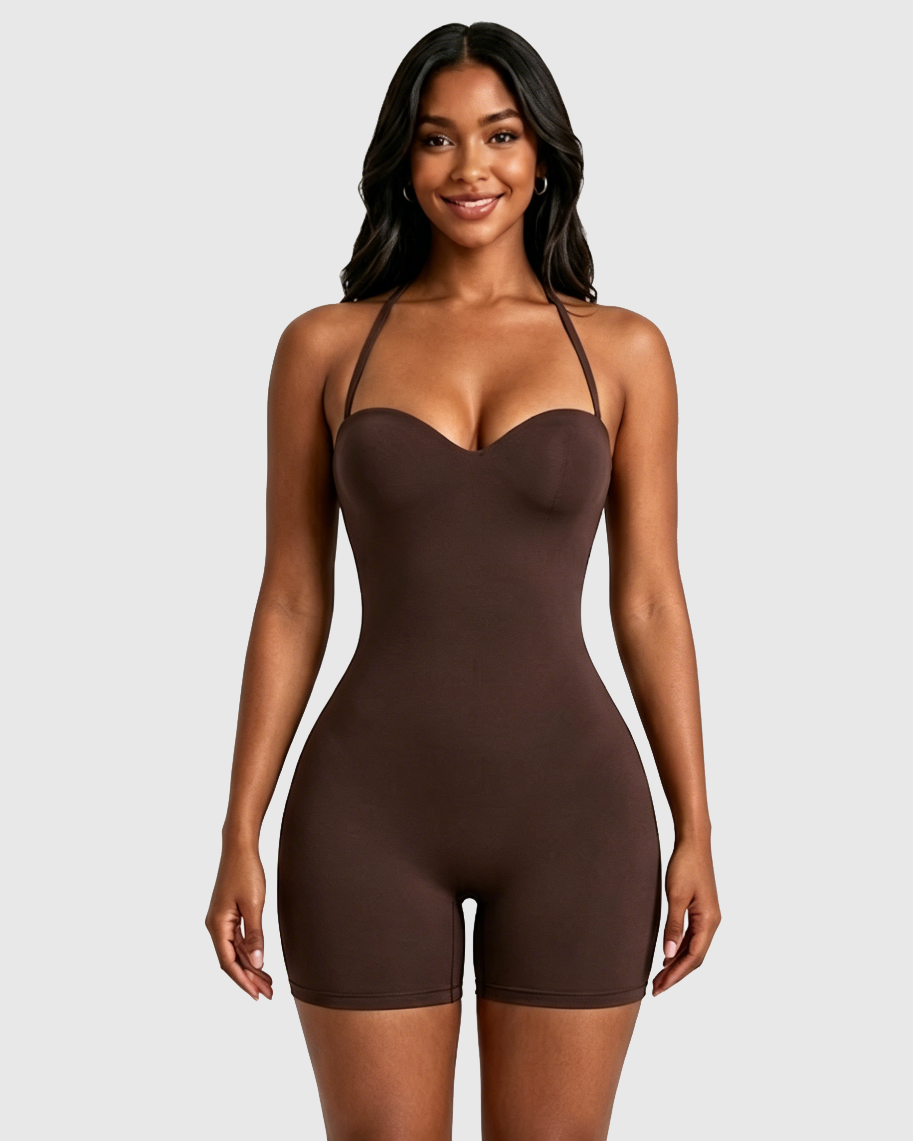 Convertible Strapless Halter Hourglass Sculpt Playsuit - By Qivii
