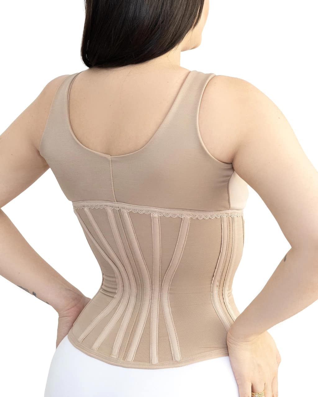18 Steels Abdominal Shaping Lace Waist Trainer Vest - By Qivii
